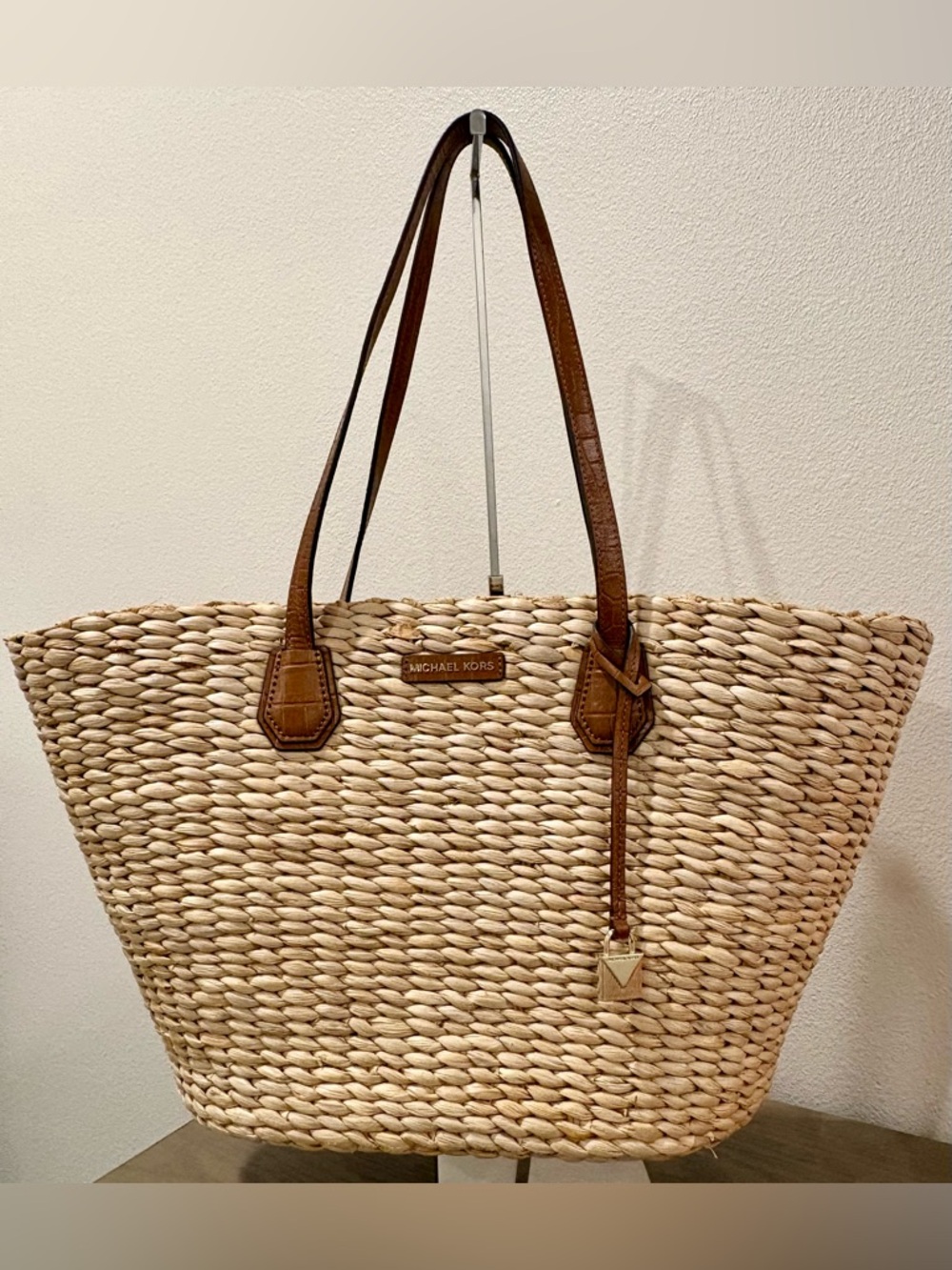 Michael Kors Malibu Woven Straw Tote